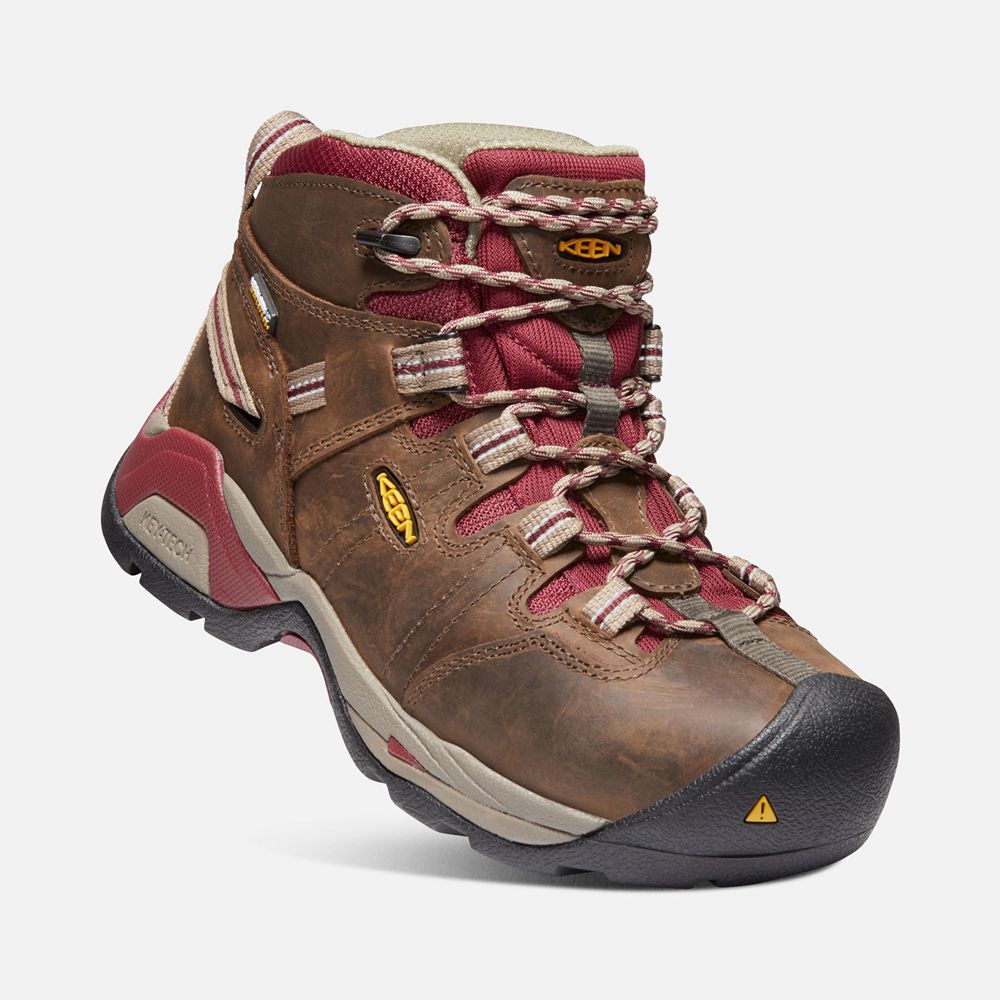 Keen Trekking Bot Kadın Kahverengi - Detroit Xt Waterproof (Steel Toe) - Türkiye VAKY09687